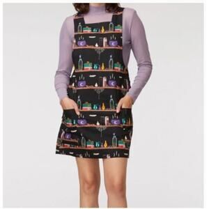Modcloth x Black Friday Dangerfield Spells N Stuff Pinafore Overall Dress Sz 10